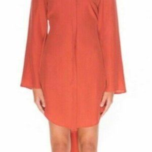 NWOT C/MEO Collective Dress Orange Open Back Small